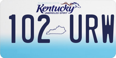 KY license plate 102URW