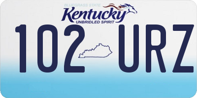 KY license plate 102URZ