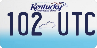 KY license plate 102UTC