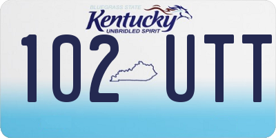KY license plate 102UTT