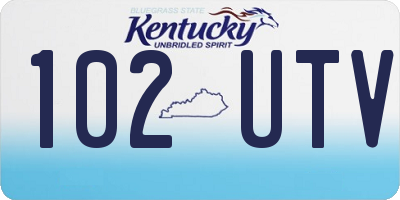 KY license plate 102UTV