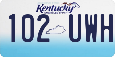 KY license plate 102UWH