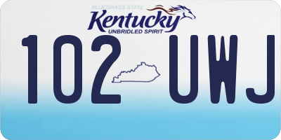 KY license plate 102UWJ