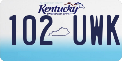 KY license plate 102UWK