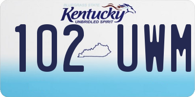 KY license plate 102UWM
