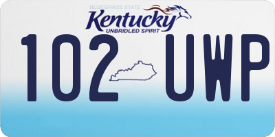KY license plate 102UWP