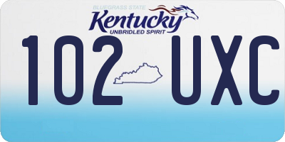 KY license plate 102UXC