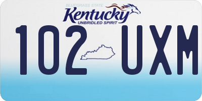 KY license plate 102UXM