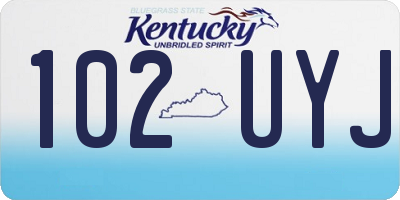 KY license plate 102UYJ