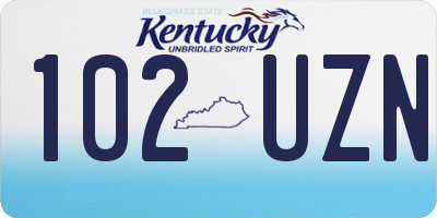 KY license plate 102UZN