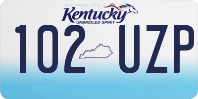 KY license plate 102UZP