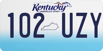KY license plate 102UZY
