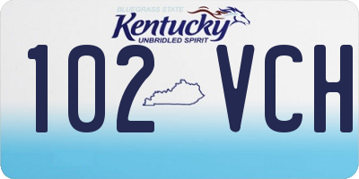 KY license plate 102VCH