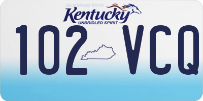 KY license plate 102VCQ