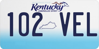 KY license plate 102VEL