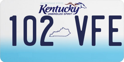 KY license plate 102VFE