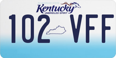 KY license plate 102VFF