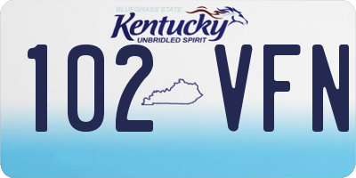 KY license plate 102VFN
