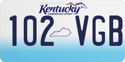 KY license plate 102VGB