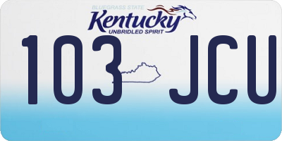 KY license plate 103JCU