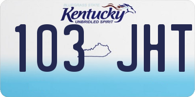 KY license plate 103JHT