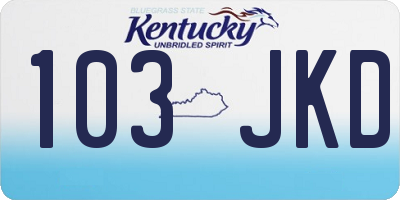 KY license plate 103JKD