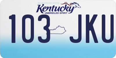 KY license plate 103JKU