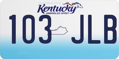KY license plate 103JLB