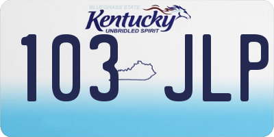 KY license plate 103JLP