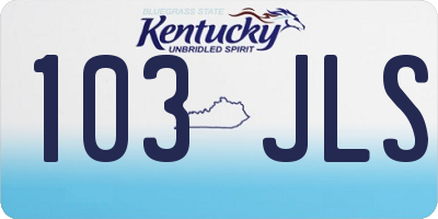 KY license plate 103JLS