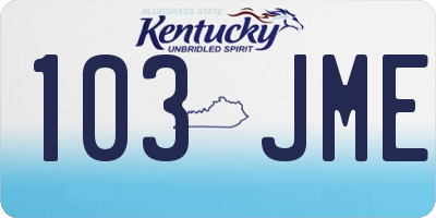 KY license plate 103JME