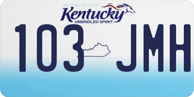 KY license plate 103JMH