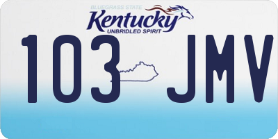 KY license plate 103JMV