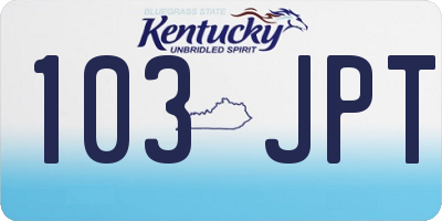 KY license plate 103JPT