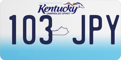 KY license plate 103JPY