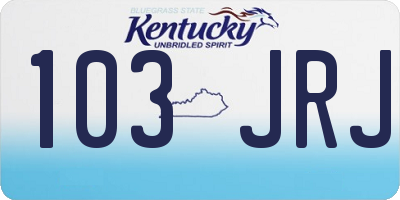 KY license plate 103JRJ