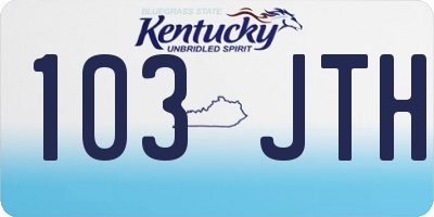KY license plate 103JTH