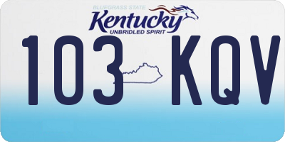 KY license plate 103KQV
