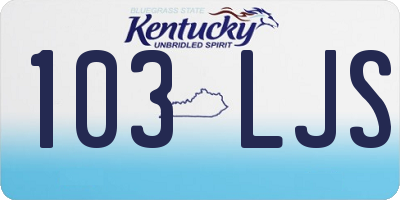 KY license plate 103LJS