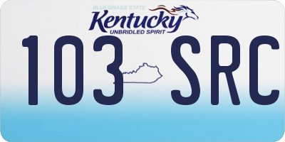 KY license plate 103SRC