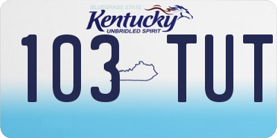 KY license plate 103TUT
