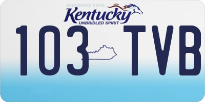 KY license plate 103TVB