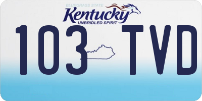 KY license plate 103TVD
