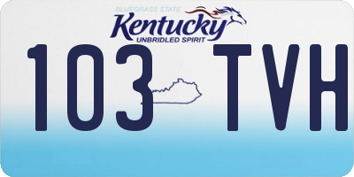 KY license plate 103TVH