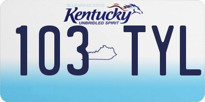 KY license plate 103TYL
