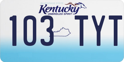 KY license plate 103TYT