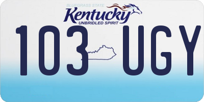 KY license plate 103UGY