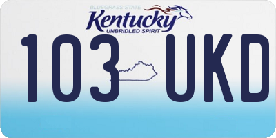 KY license plate 103UKD