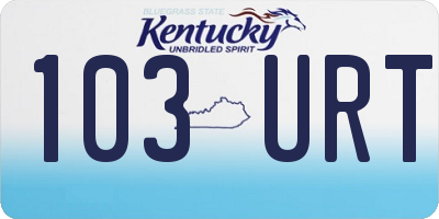 KY license plate 103URT