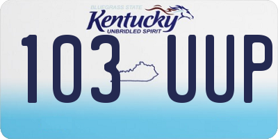 KY license plate 103UUP